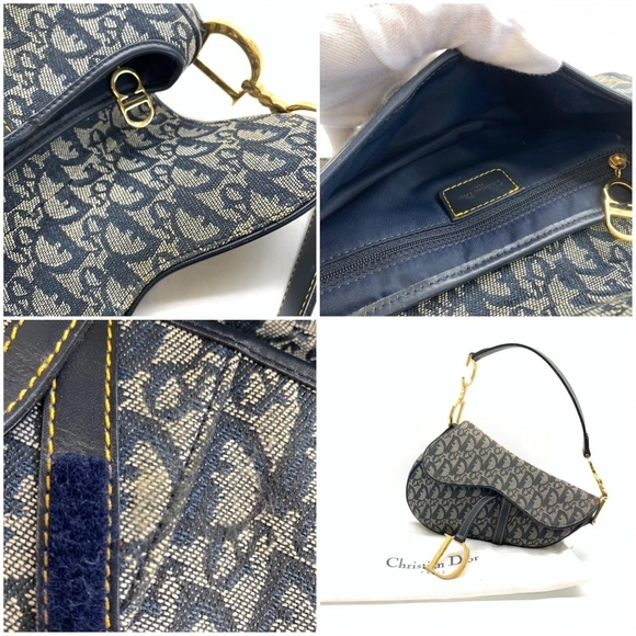 Dior Book Tote Bag Management Beige Navy - Picture 10 of 10